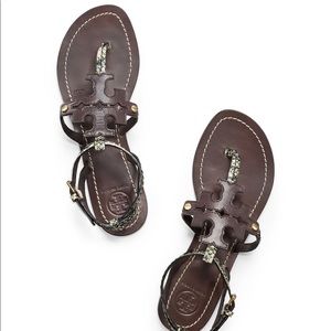 TORY BURCH Snake Chandler Flat Thong Sandals